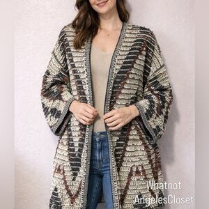 Lucky Brand Geometric Knit Cardigan